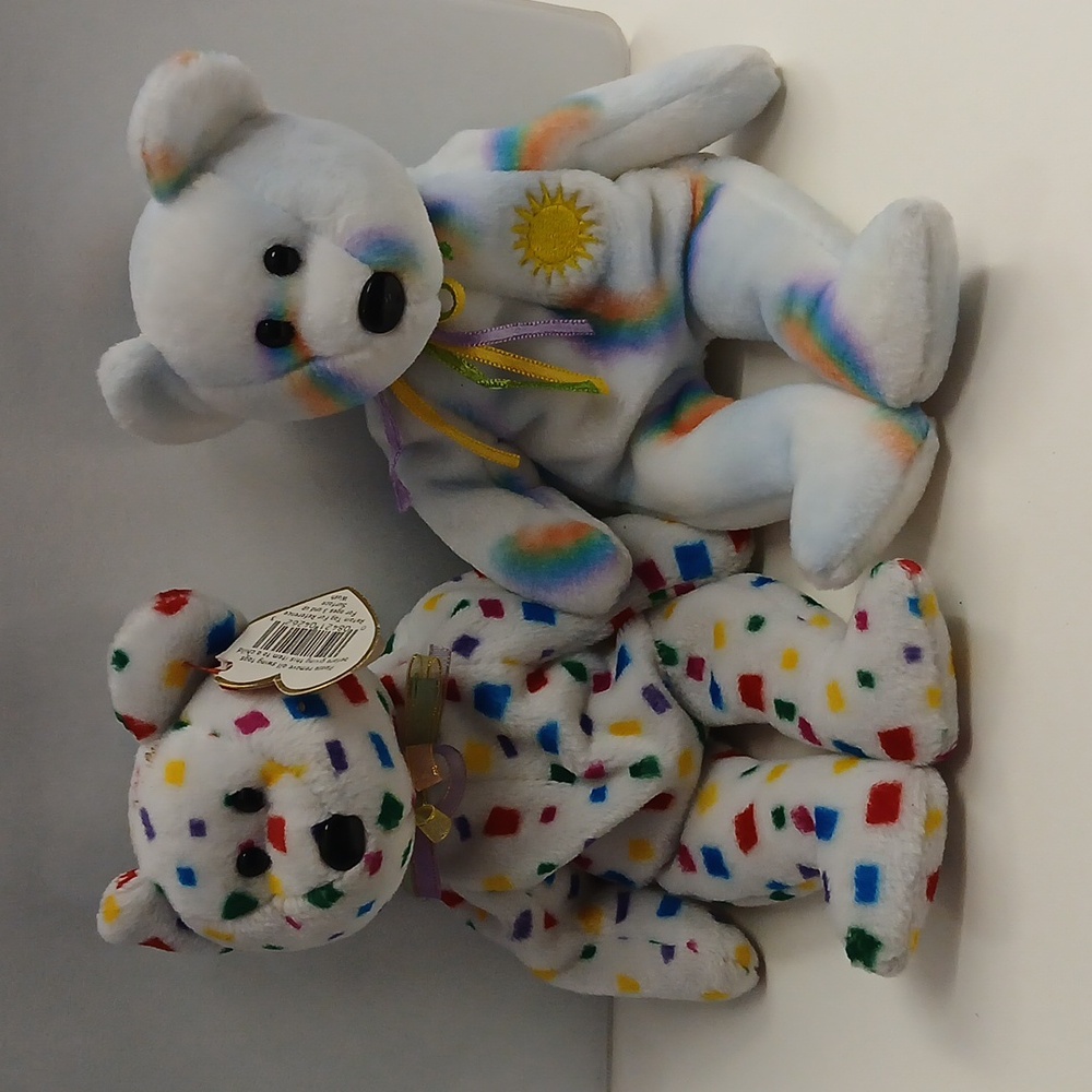 Beanie Baby, a lot of two, including y2k Bear